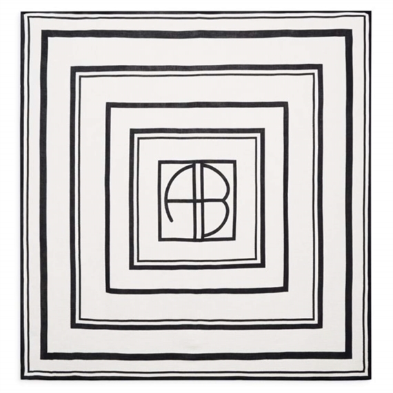  Anine Bing Eliza Sarong, Ivory And Black Monogram 