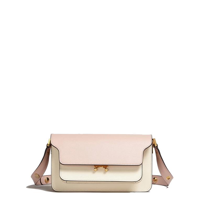 MARNI Trunk Bag EW, Camella/Talc/Natural