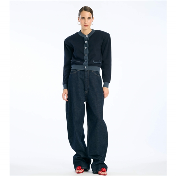 Rotate Firm Knit Cardigan, Sky Captain