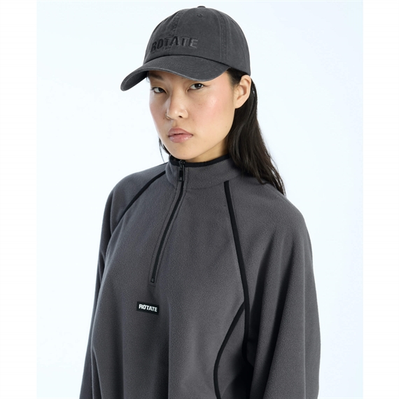 Rotate Canvas Logo Cap, Gray Pinstripe