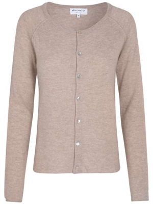 Rosemunde Klassisk Uld & Cashmere Cardigan, Sand Melange