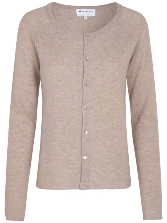 Rosemunde Klassisk Uld & Cashmere Cardigan, Sand Melange
