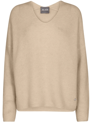 Mos Mosh Thora V-Neck Strik, Savannah Tan