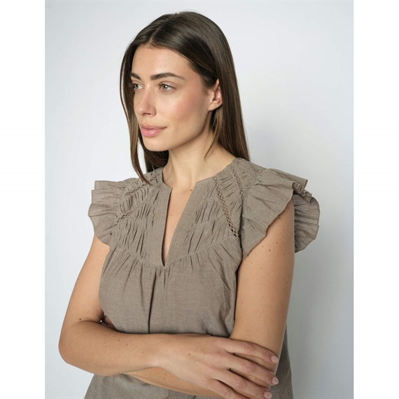 Mos Mosh Woda Izha Bluse, Chocolate Chip 