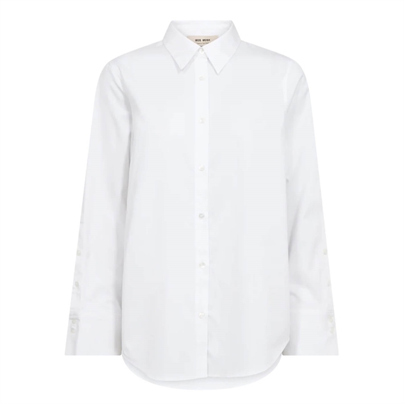 Mos Mosh Winola Cotton Twill Skjorte, Hvid