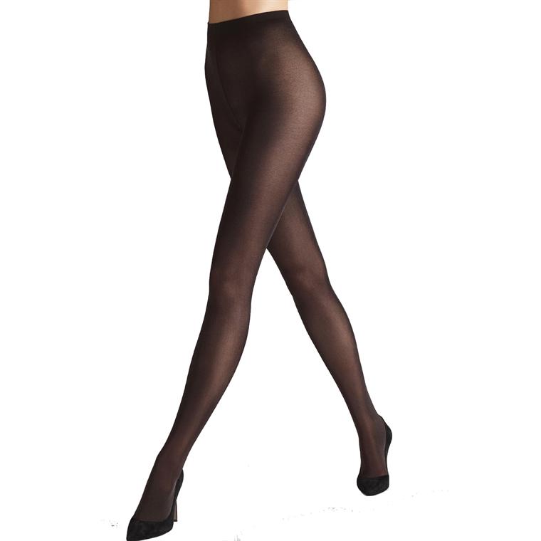 Satin Opaque 50 Tights, Nearly Black