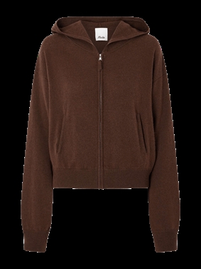 Allude Cashmere Hoodie Cardigan, Brun