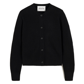 Aiayu Ingolf Cashmere Strikcardigan, Sort