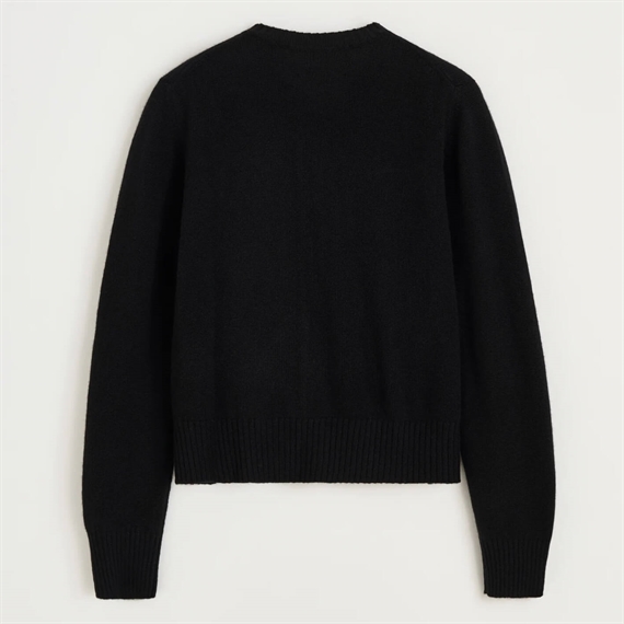 Aiayu Ingolf Cashmere Strikcardigan, Sort