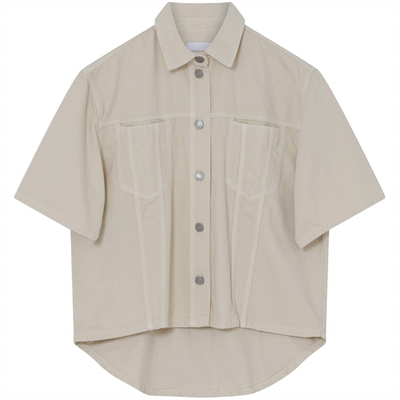 2NDDAY Fayen Twill Denim Skjorte, Tofu 