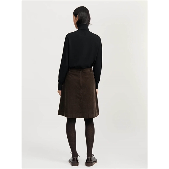 Aiayu Estelle Short Corduroy Nederdel, Smokey Brown