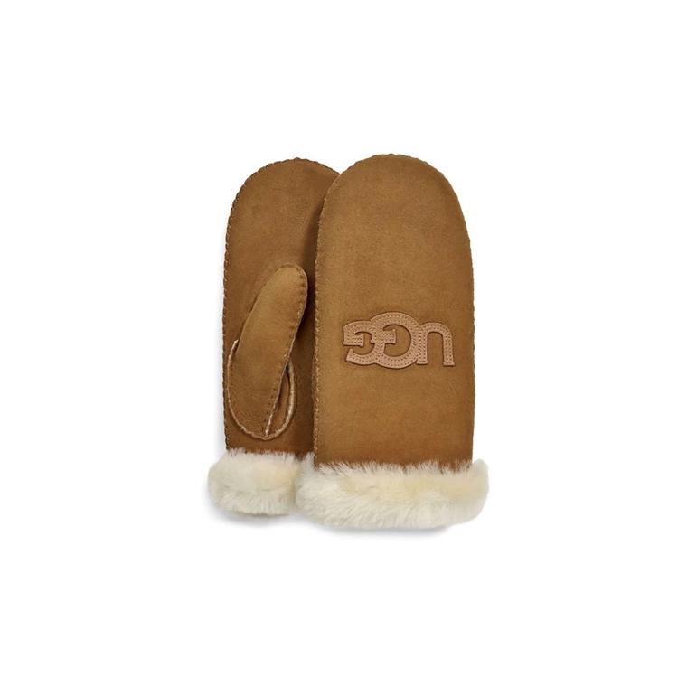 UGG Handsker Logo Mitten Chestnut 173700