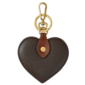 Mulberry Heart Keyring, Mole & Cognac Bio-Based Scotchgrain