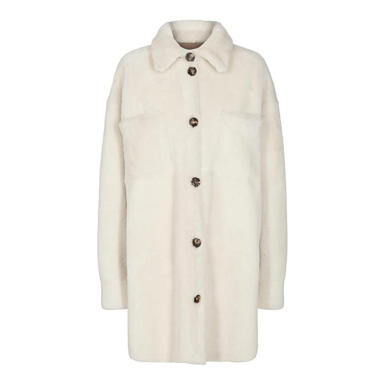 Shirt Frakke Hvid/Brun - Utzon