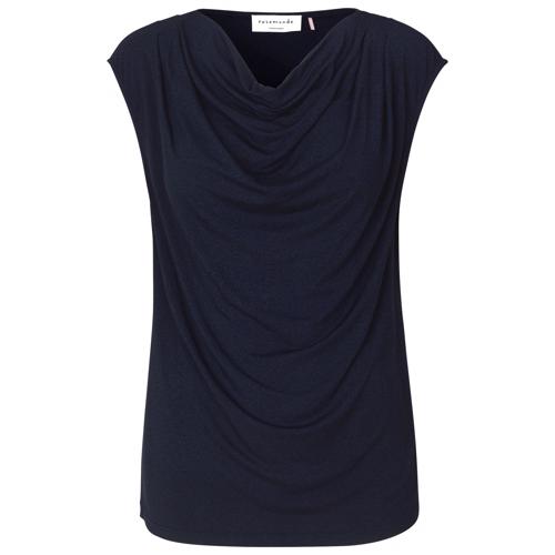 Rosemunde T-Shirt - SS Blue Flower Lace Print Blå