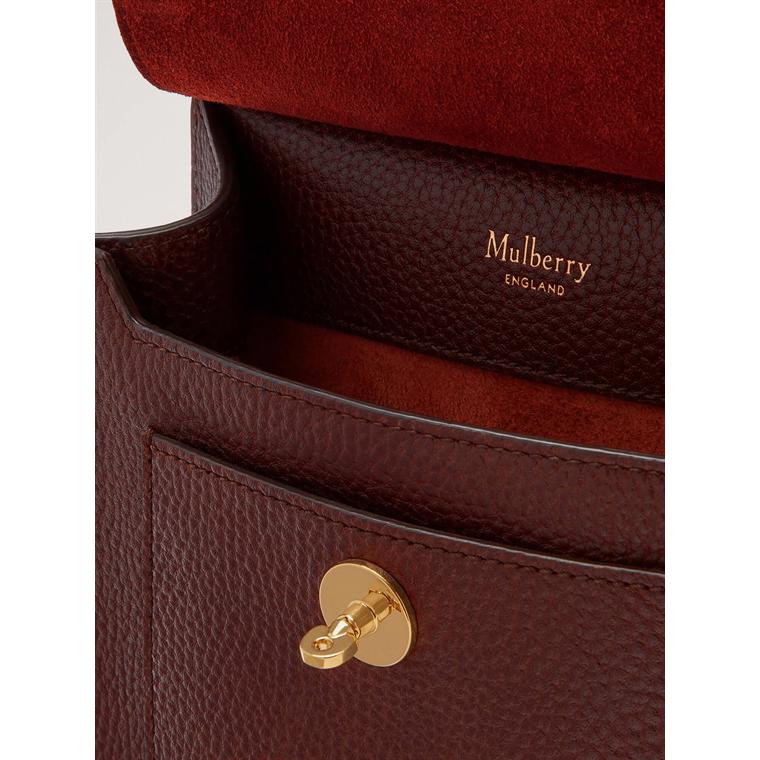 Mulberry Small Antony Oxblood Natural Grain