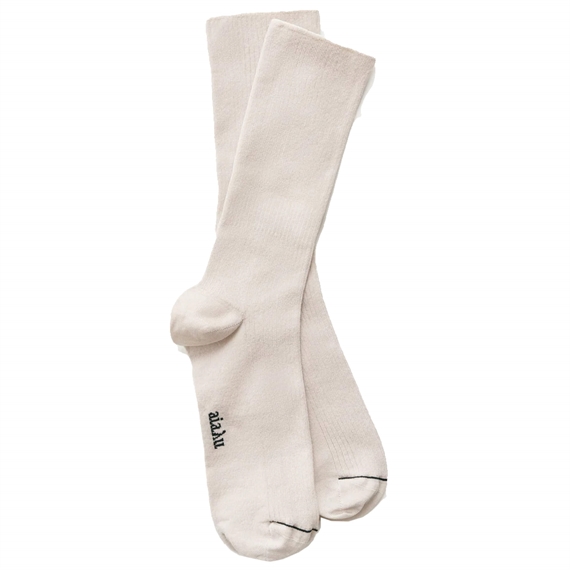 Aiayu Cotton Rib Strømper, Milk 