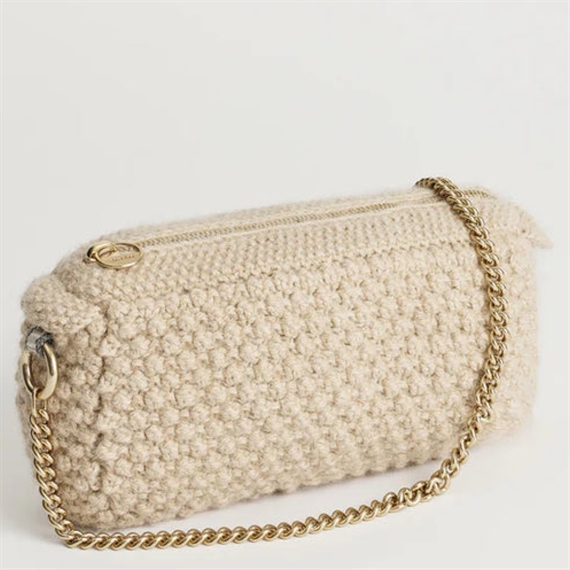 Aiayu Helen Chain Classic Clutch, Wheat