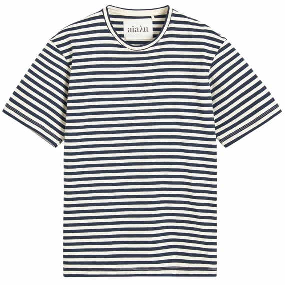Aiayu Lui Circular Striped T-shirt, Mix Night