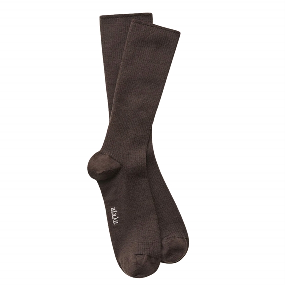 Aiayu Wool Rib Strømper, Brown 