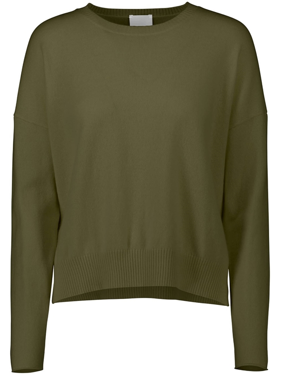 Allude Cashmere Pullover, Army