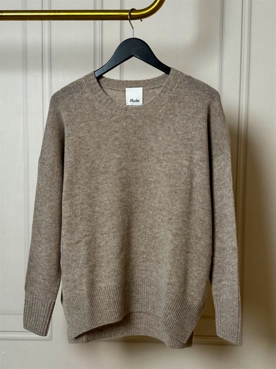 Allude Cashmere Pullover, Brown Melange