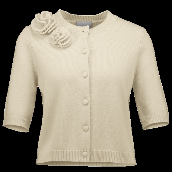 Allude Kortærmet Cardigan, Cream