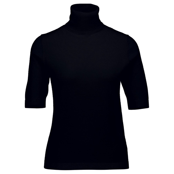 Allude Kortærmet Turtleneck Pullover, Sort
