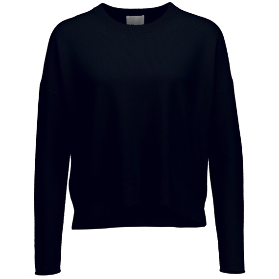 Allude Relaxed Fit Cashmere Pullover, Navy