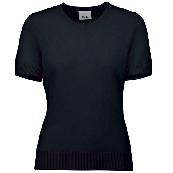 Allude Kortærmet Cashmere Sweater, Navy