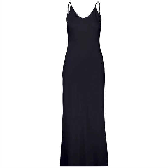 Allude Silk Satin Kjole, Sort 