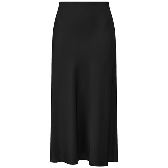 Allude Silk Satin Nederdel, Sort 