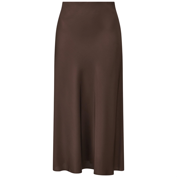 Allude Silk Satin Nederdel, Dark Brown