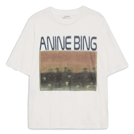 Anine Bing Cade Mushrooms T-shirt, Off White 