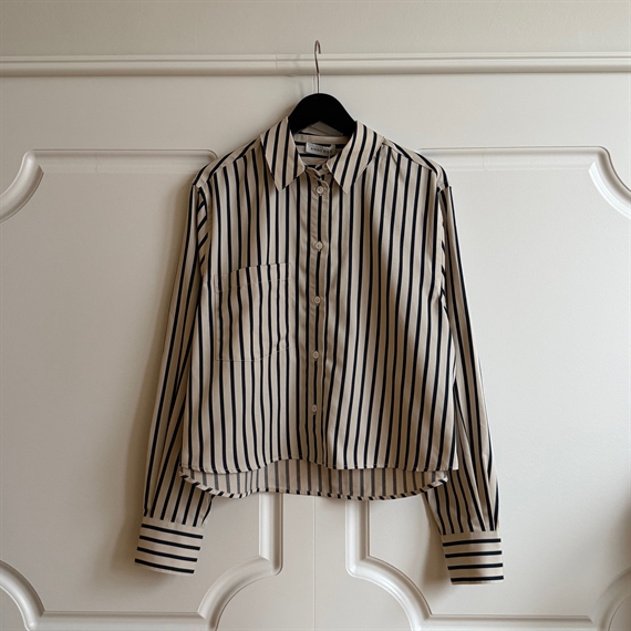 Anine Bing Essie Cropped Skjorte, Maritime Stripe 