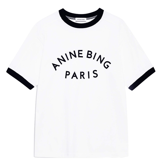 Anine Bing Jaylin T-shirt, Ivory 