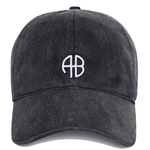Anine Bing Jeremy Baseball Cap, Washed Smoke Grey