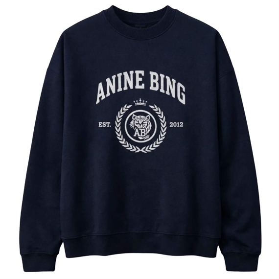 Anine Bing Miles Collegiate Sweatshirt, Dark Navy