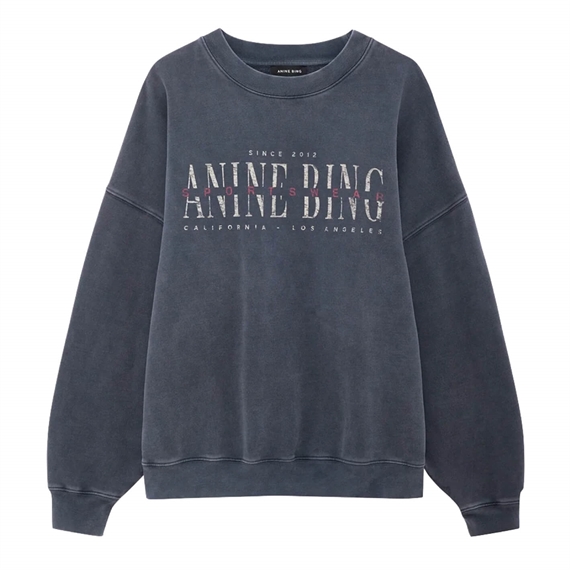 Anine Bing Sport Club Miles Sweatshirt, Washed Black