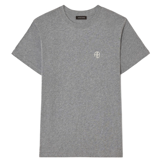 Anine Bing Wagner Soft Stencil T-shit, Dark Grey Melange