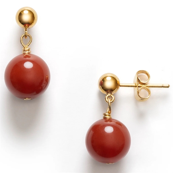 Anni Lu Float Øreringe, Red Jade