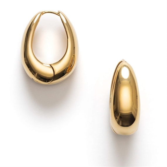 Anni Lu Golden Curve Hoops Bold, Guld
