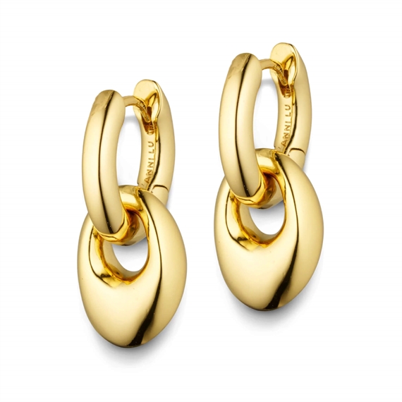 Anni Lu Petit Pebble Hoops, Guld 