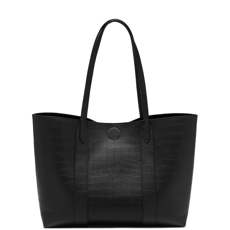 Mulberry Bayswater Tote Black Matte Croc