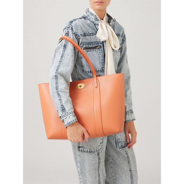 Mulberry Bayswater Tote Apricot Small Classic Grain