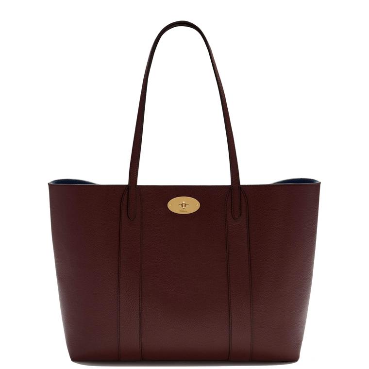 Mulberry Bayswater Tote Burgundy Classic Grain
