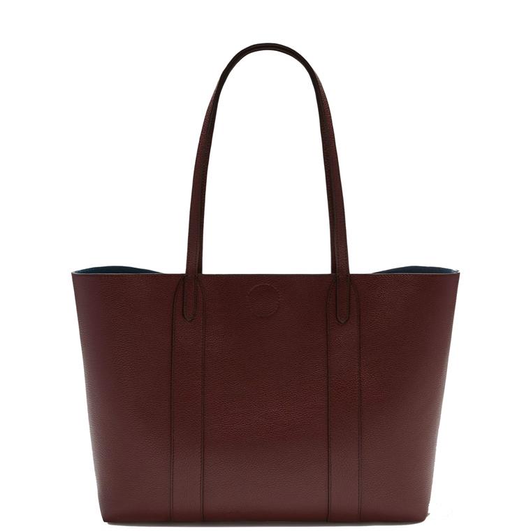 Mulberry Bayswater Tote Burgundy Classic Grain