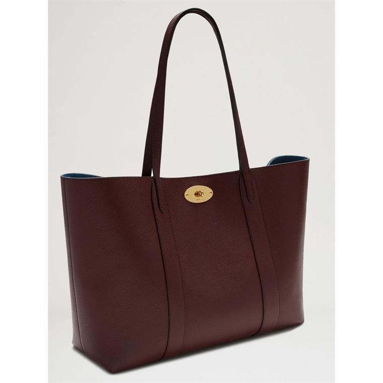 Mulberry Bayswater Tote Burgundy Classic Grain