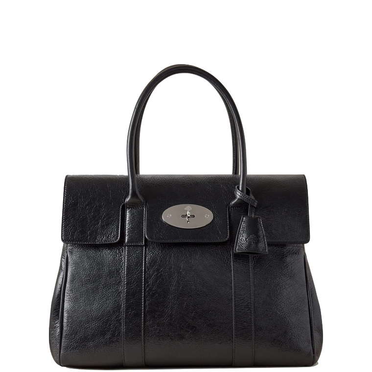 Mulberry Bayswater Black High Shine Calf Leather