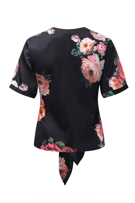 Karmamia Blair Bluse, Fiori Noir 
